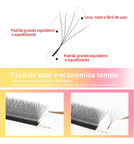 Extensões 5d De Cílios, Cílios Postiços 0.07d, Conjunto De Cílios De Alongamento Com Comprimento De 14mm, É Adequado Para Iniciantes Fazerem Os Cílios Por Si Mesmos Diy. Presente De Natal