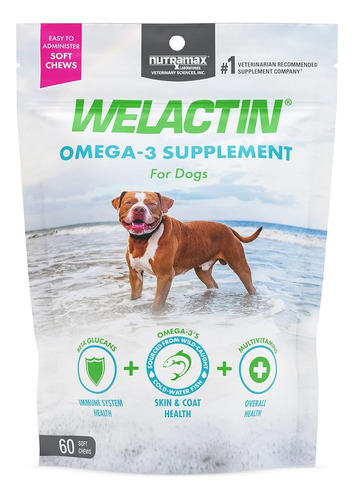 Nutramax Welactin Suplemento Diario De Omega-3 Para Perros, 