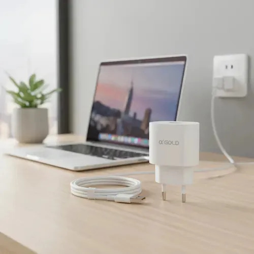 Kit Carregador Turbo A'Gold USB-C para iPhone com Cabo