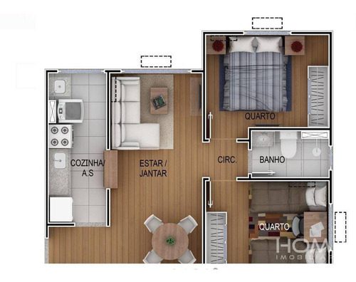 Imagem 10 de 15 de Apartamento À Venda, 46 M² Por R$ 214.900,00 - Parque Beira Mar - Duque De Caxias/rj - Ap1138