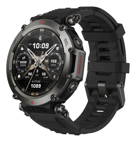 Reloj inteligente Amazfit T-rex Ultra Gps Abyss Black, color de la carcasa negro, color de la correa, color Abyss Black