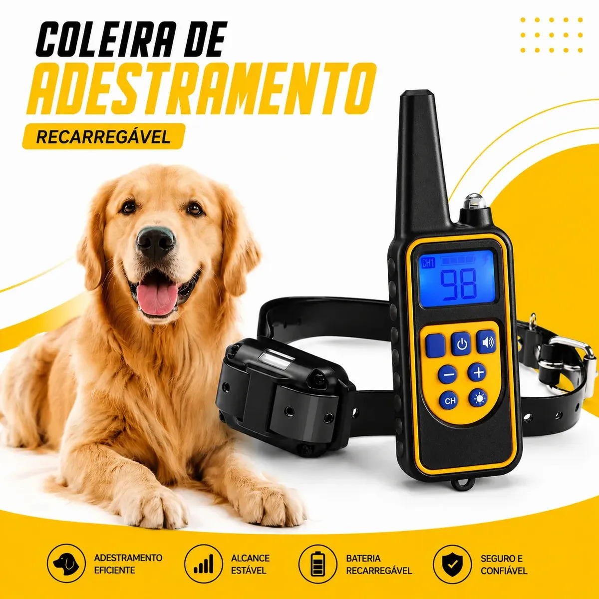 Coleira Adestramento Pet Recarregável