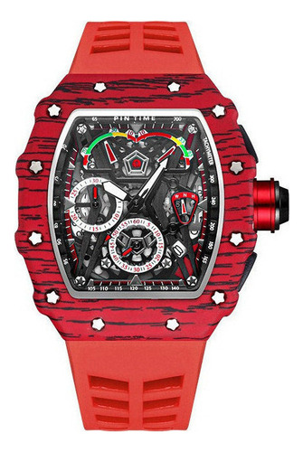 Reloj De Silicona Con Cronógrafo Luminoso Pintime 8132
