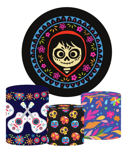 Fundas Sublimadas Coco Mampara 1.5m Y 3 Cilindros