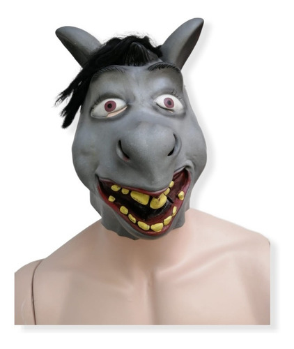 Mascara De Burro Sherk Halloween Color Gris
