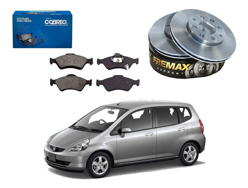 Kit Disco Pastilha Freio Dianteiro Cobreq Honda Fit 1.5 2006