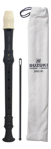 Flauta Dulce Soprano Escolar Suzuki Srg-81 Marron