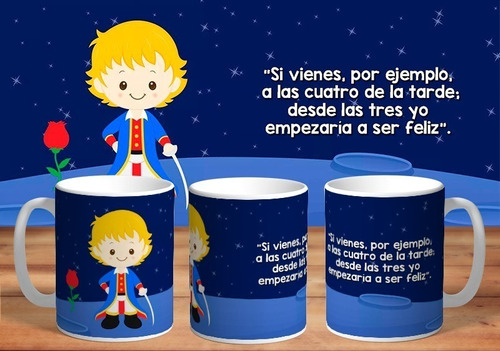 Taza - Tazón De Ceramica Sublimada: El Principito