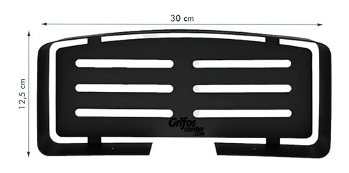Repisa Para Baño Rectangular Negra
