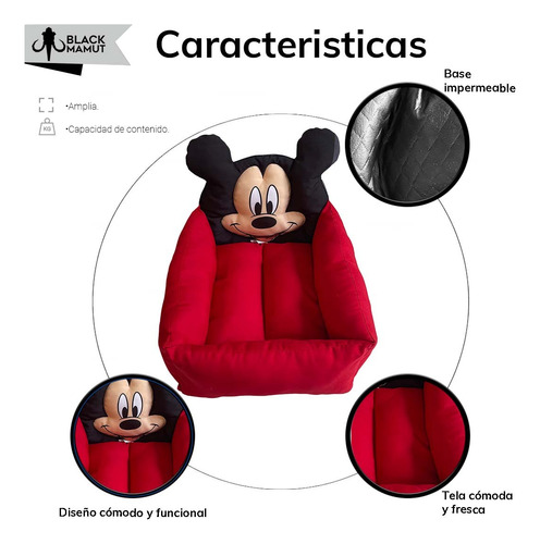 Cama Mascota Perro Mickey Mouse Pets Resistente Cómoda