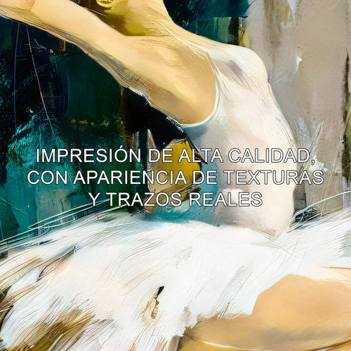 Cuadro Decorativo Grande Bailarina Ballet Abstracto 120x80 Ballerina