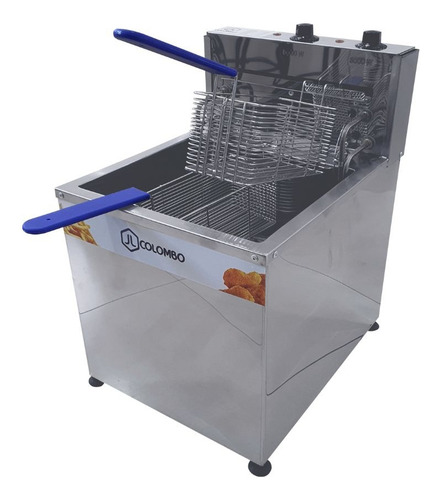 Fritadeira Para Salgados Água E Óleo Bancada 18 Lts 220v Cor Cinza