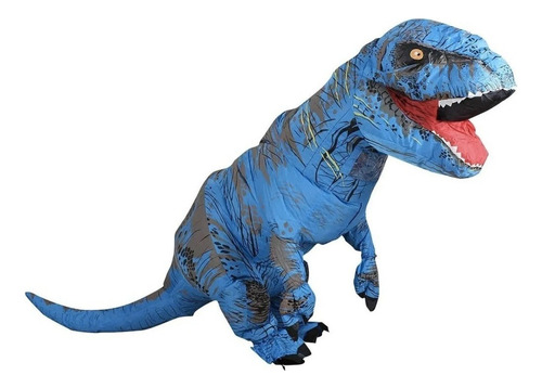 Disfraz Inflable De Dinosaurio Tiranosaurio Para Niños, Azul