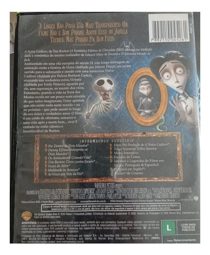 A Noiva Cadáver Dvd Original Conservado Tim Burton (Usado)