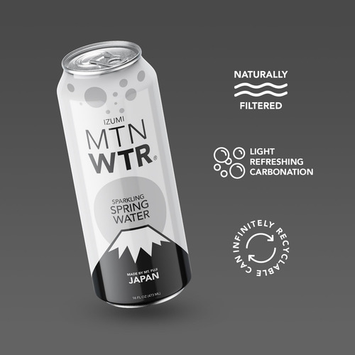 Agua De Manantial Con Gas 473 Ml En Lata Reciclable 12 Unida