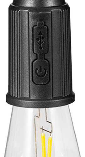 Lámpara De Camping Led Portátil De 54 Mm, 600 Mah, 3 Piezas Color Negro