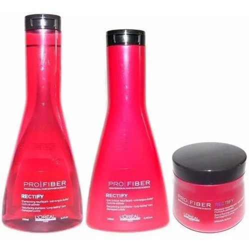 Pro Fiber Kit Chico Shampoo + Acon + Mascara Rectify Loreal