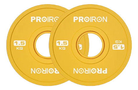 Discos Olímpicos Fraccionales Proiron (par) 1.5 Kg Amarillo