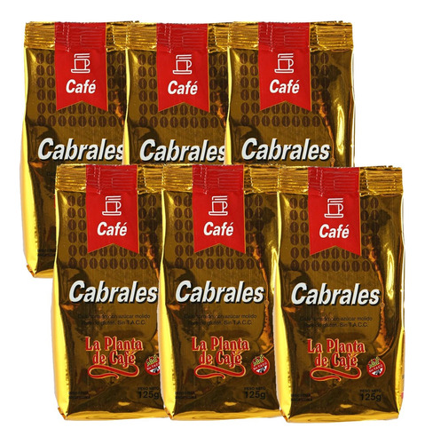 Cafe La Planta De Cafe Torrado Molido Pack 6x125grms
