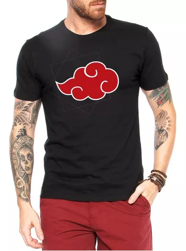 Camisa camiseta akatsuki nuvens anime naruto hd3