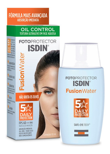 Protetor Solar Isdin Fusion Water 5 Stars Oil Control Fps 60