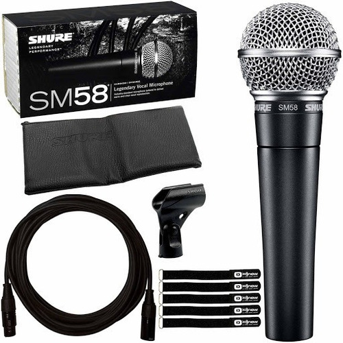 Microfono Original Sm58 Lc Shure + Cable 5 Mt. 