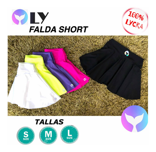 Falda Short 100% Lycra Beach Tennis
