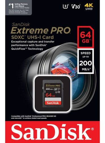 Sandisk Extreme Pro 64gb 200mbs