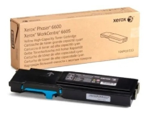 Toner Xerox Cyan Wc 6605 Phaser 6600 Rend 6000 106r02233