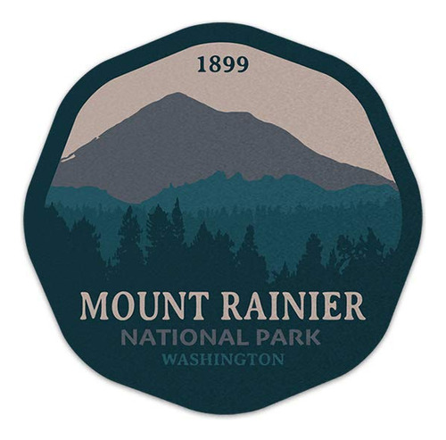 Calcomanía Del Parque Nacional Del Monte Rainier (3 )