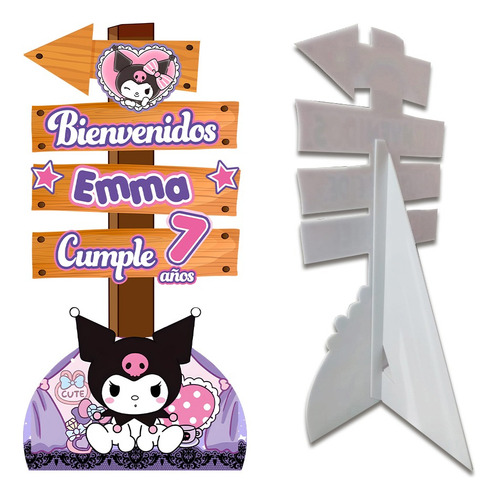 Figura Coroplast Letrero Bienvenida 1m Kuromy