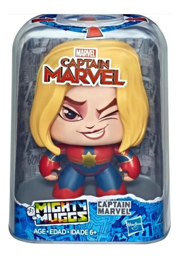 Muñeco Marvel Mighty Muggs Capitana Marvel 3 Caras Original