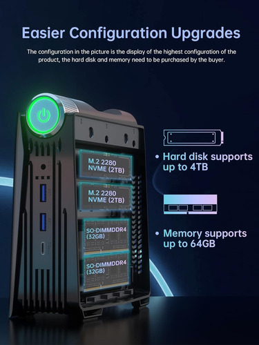 Mini Pc Amd Ryzen 5 5600u 16 Gb Ddr4 Ram 512 Gb Windows 11