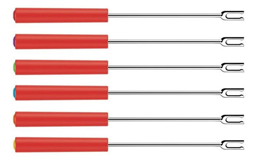 Imagem 2 de 2 de Conjunto Fondue Com Base Giratória 23 Pçs Vermelho - Euro