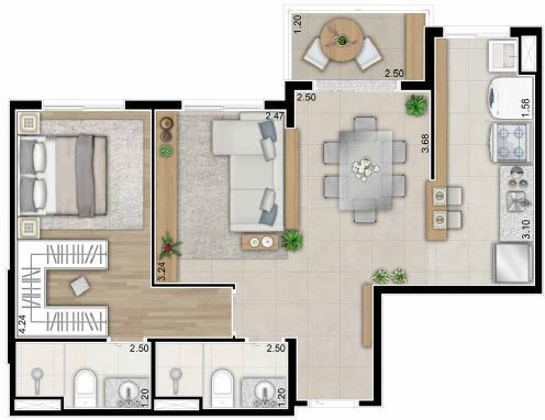 Imagem 11 de 12 de Apartamento Residencial Para Venda, Vila São Luiz (valparaízo), Barueri - Ap11167. - Ap11167