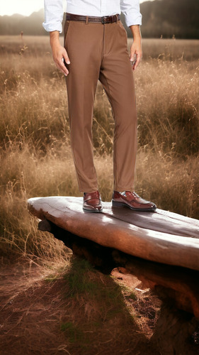 Pantalones De Vestir Tommy Hilfiger Th Flex De Hombre Camel