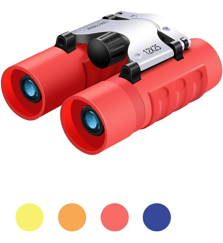Binocular Para Ninos 12x25 Color Rojo
