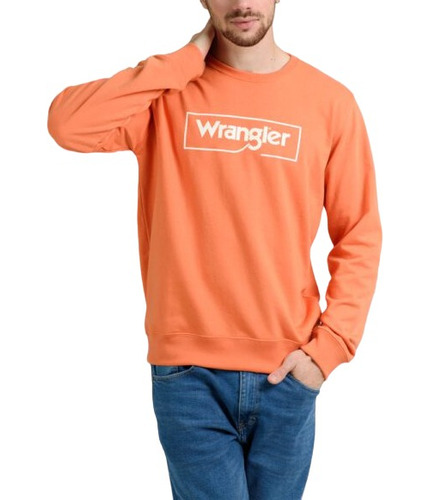 Buzo Wrangler Roundneck Rus Box Logo Hombre Original !!!