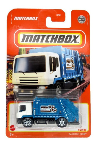 Garbage King Camion Basura Azul  Matchbox (74)