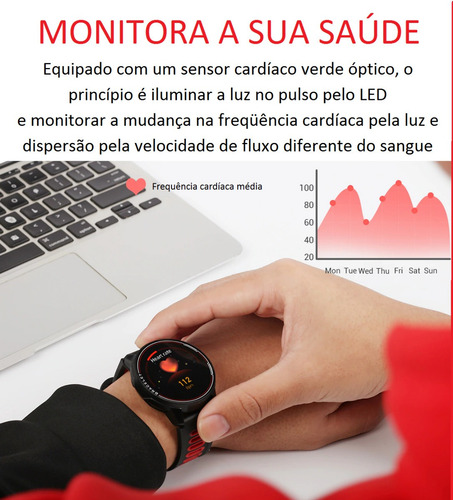 Imagem 9 de 10 de Relógio Smart S20 Active Fitness -full Touch Screen