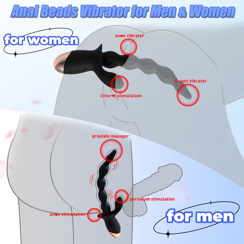 Vibrador Anal Beads Plug Butt Vibrator Para Adultos, Juguete