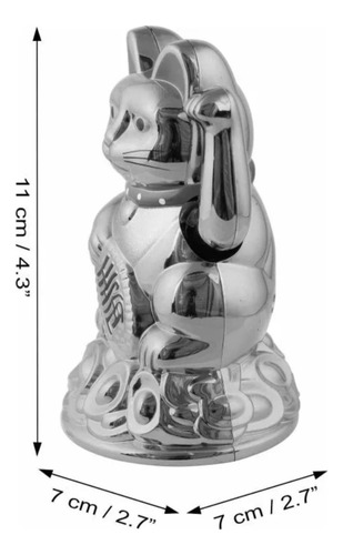 Gato De La Suerte Dorado Fortuna Dinero Maneki Neko Dorado