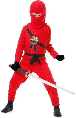 Disfraz Para Niño Ninja Vengador Rojo Talla Xl (12-14) 