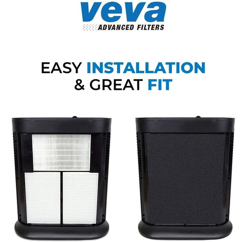 Veva Premium Hepa Filtro De Repuesto 3 Pack Que Incluye 4 Pr