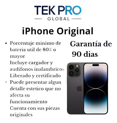 Apple iPhone 14 Pro Max 512 Gb - Negro Espacial + Regalo (Reacondicionado)