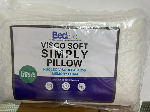 Pack X 2 Almohadas Viscoelastica Bed&co Eco Simply Con Funda