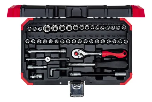 Kit Soquete Sextavado 1/4'' 4-14mm Gedore Red R49003046 46pç