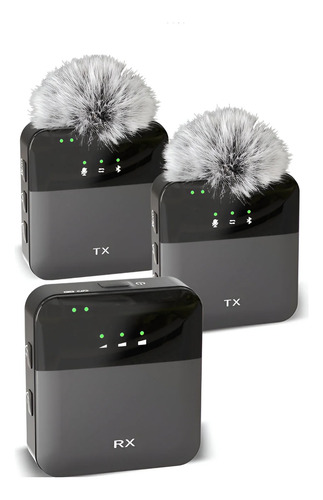 2 Micrófonos Lavalier Solapa Bluetooth Usb-c 3.5