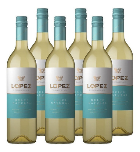 Vino Blanco Lopez Dulce Natural. 6u X 750ml De Bodegas Lopez Variedad Torrontes, Moscatel Y Viognier