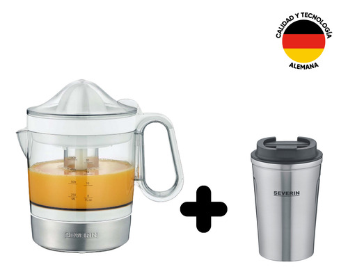 Combo Exprimidor De Cítricos + Vaso Térmico Severin